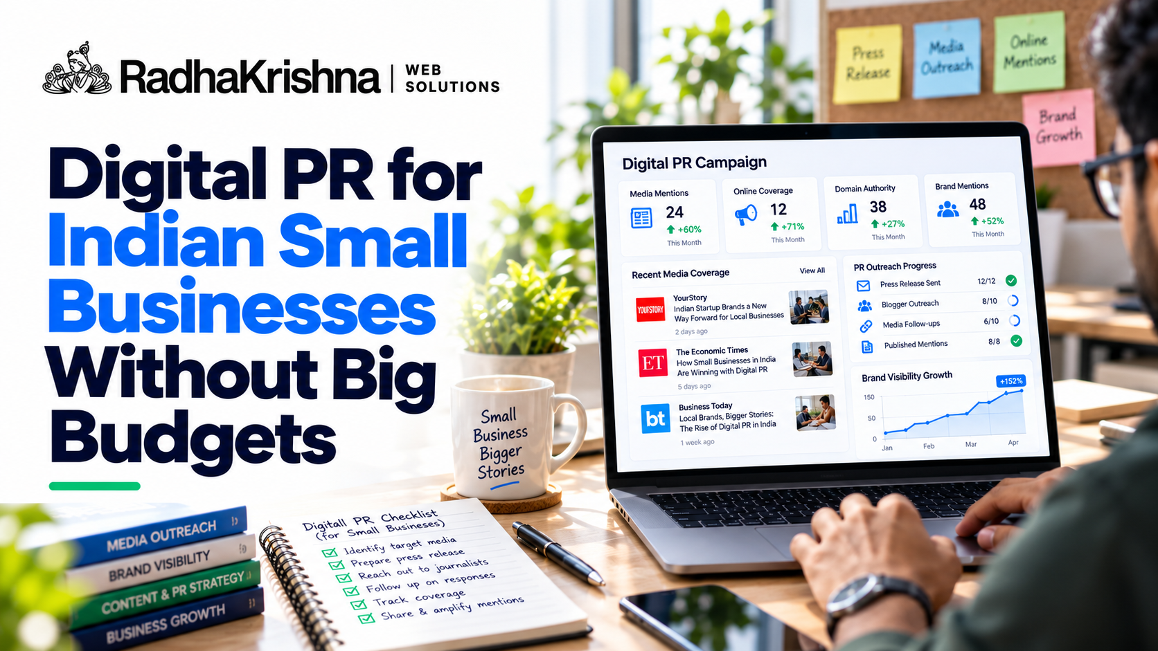 Digital PR for Indian Small Businesses Without Big Budgets - RadhaKrishna Web Solutions article cover