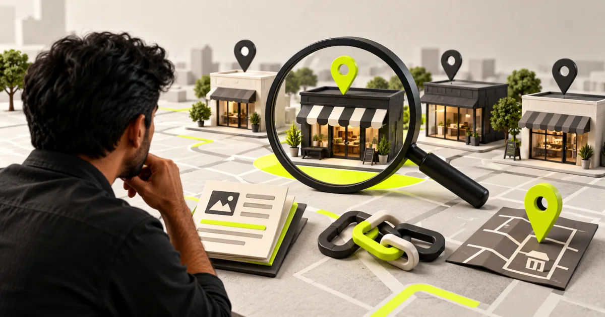 Editorial illustration: Competitor Research for Small Business SEO: What to Check
