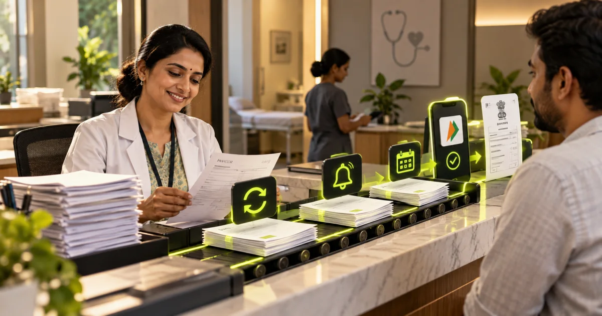 Editorial illustration: Invoice Automation for Small Business India: Recurring Billing, Reminders and GST