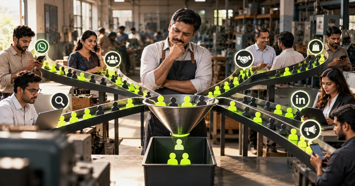 Editorial illustration: Lead Generation Strategies for SMB India: What Actually Works
