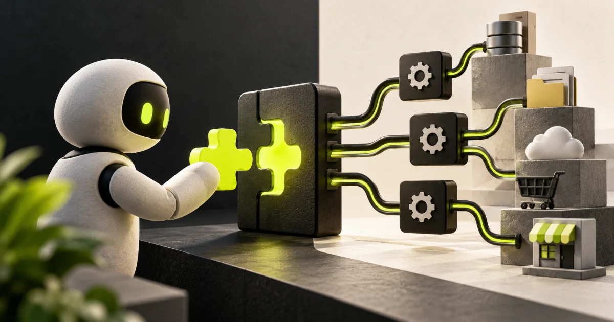 Editorial illustration: MCP vs API: Why MCP Evolves APIs for AI Agents Instead of Replacing Them