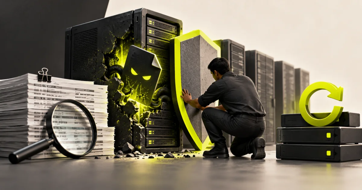 Editorial illustration: PHP2Shell Incident Response: Detect and Recover Safely