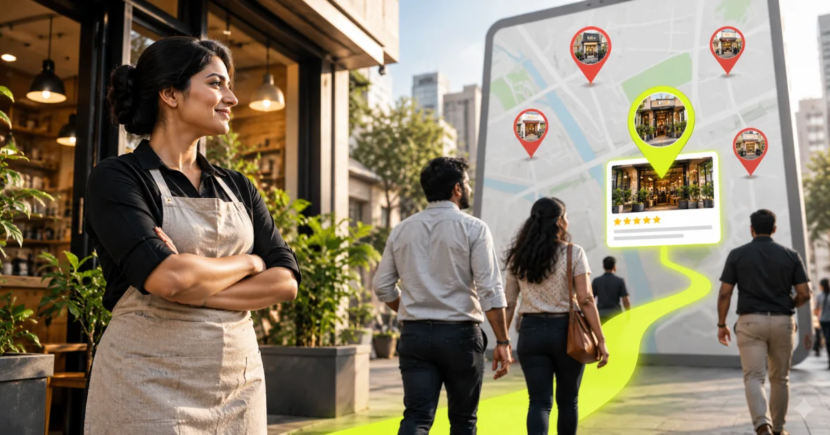 Editorial illustration: How to Rank in Google Map Pack Results in India