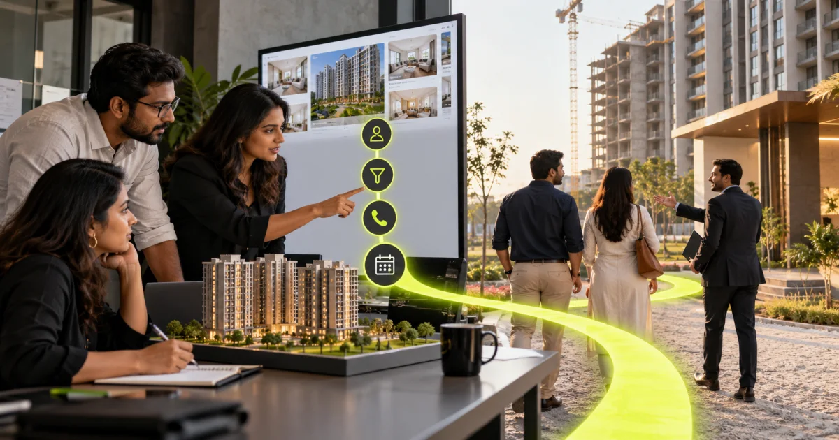 Editorial illustration: Real Estate Digital Marketing Agency in India: What Generates Site Visits