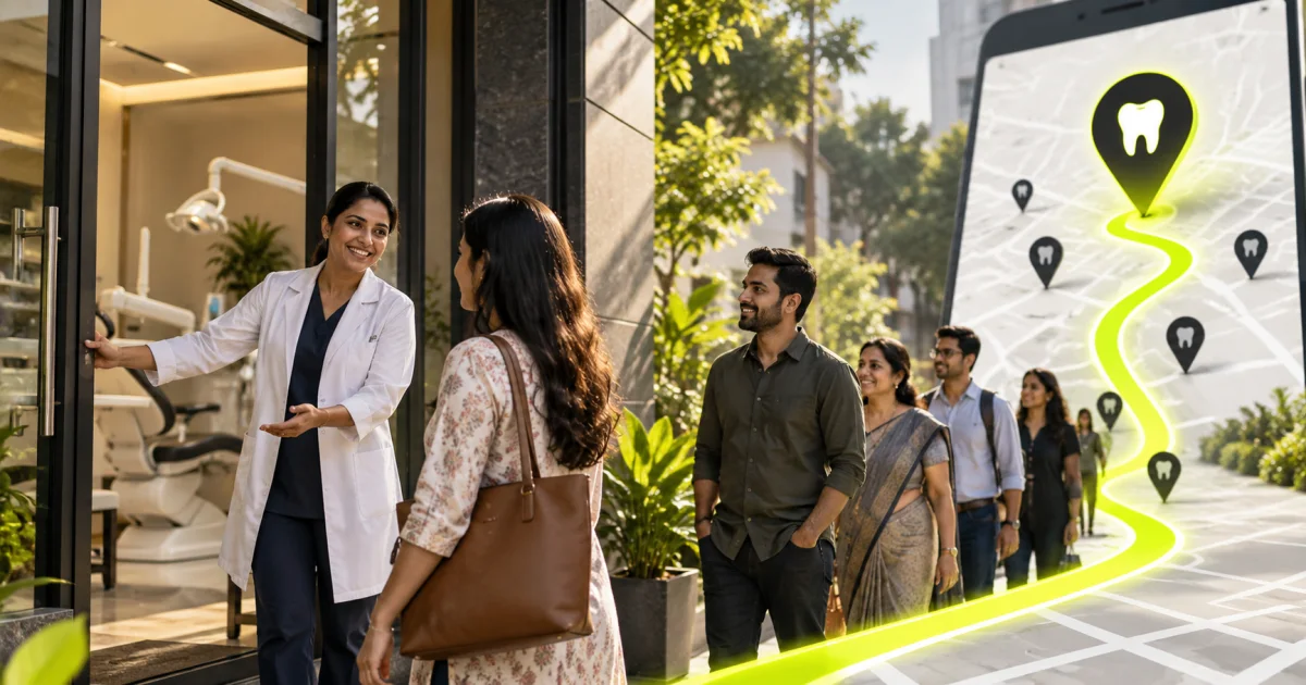 Editorial illustration: SEO for Dental Clinics India: Getting Found by Local Patients