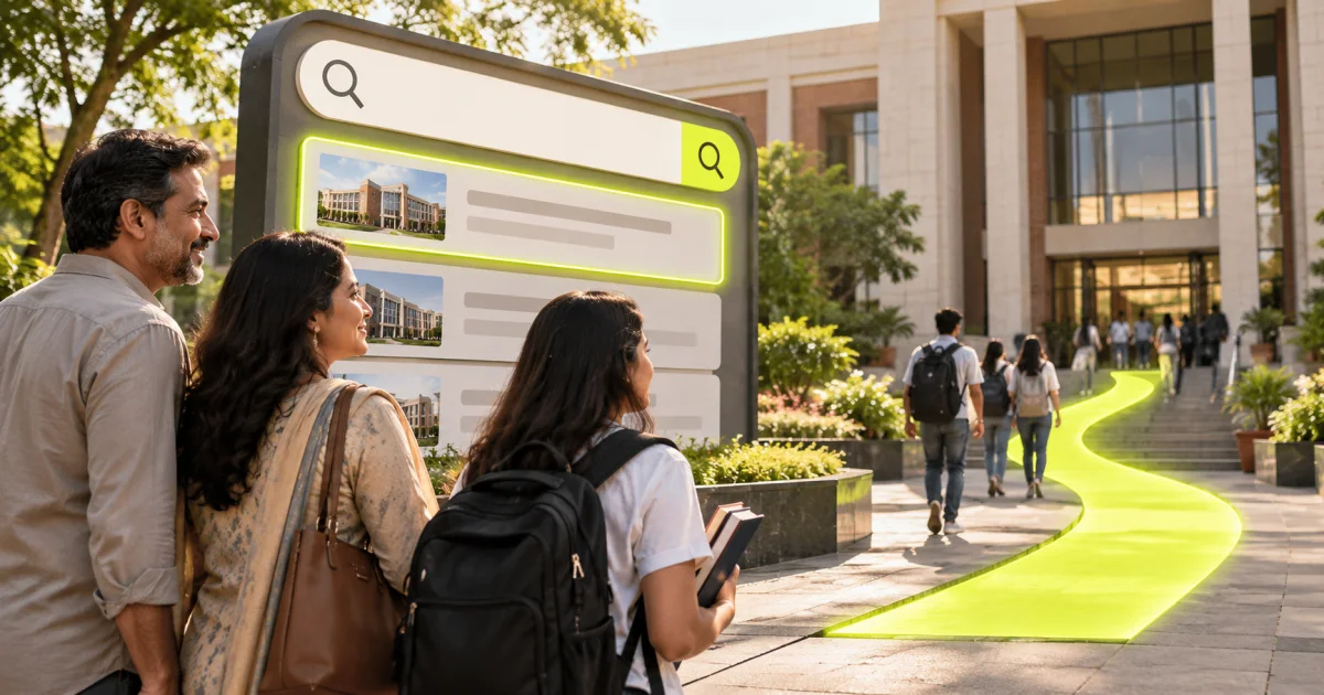 Editorial illustration: SEO for Schools & Colleges in India: Win More Admissions