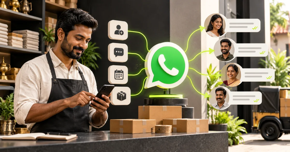 Editorial illustration: WhatsApp Automation for Indian Businesses: A Practical Guide