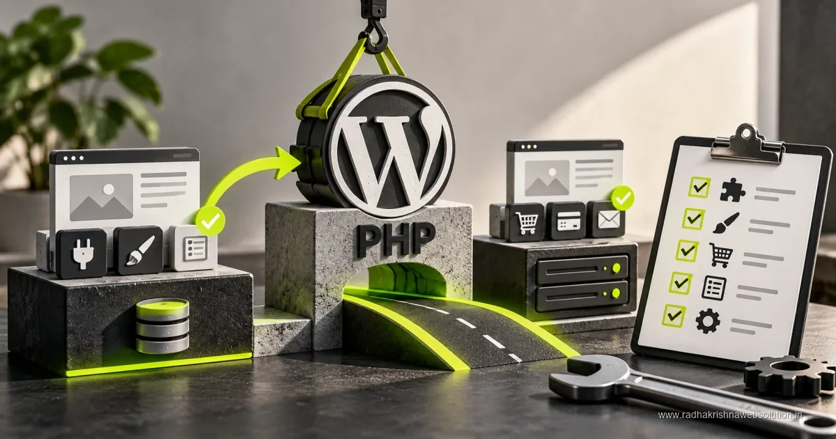 Editorial illustration: WordPress PHP Upgrade Compatibility Checklist for 2026