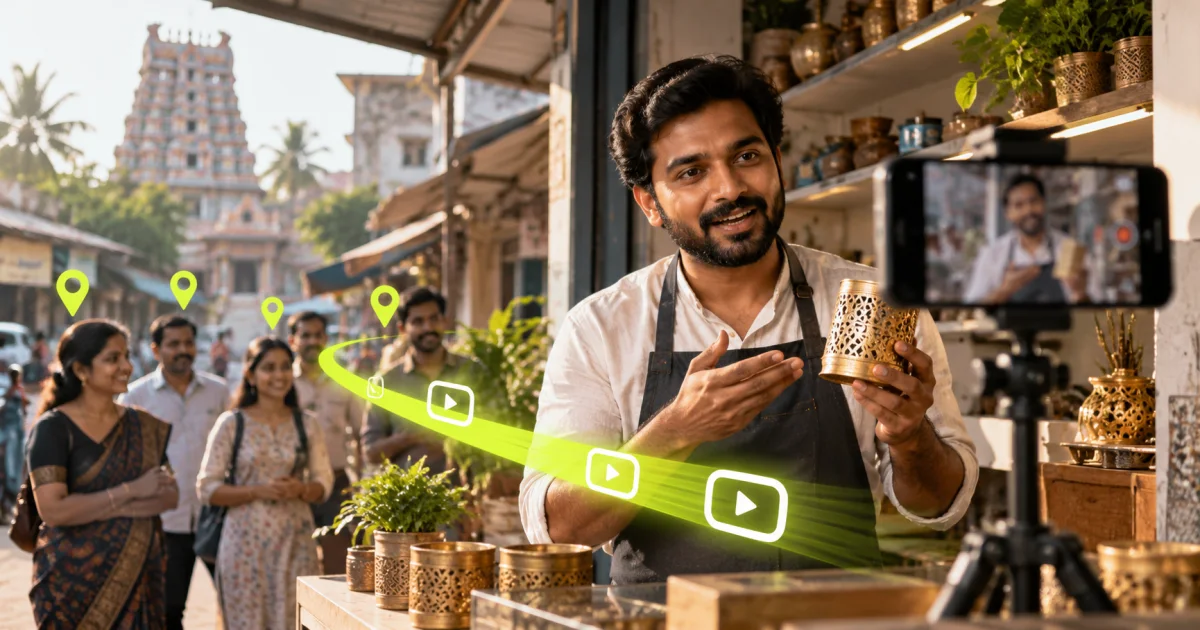 Editorial illustration: YouTube Marketing for Indian Small Businesses: Shorts & Local Reach on a Low Budget
