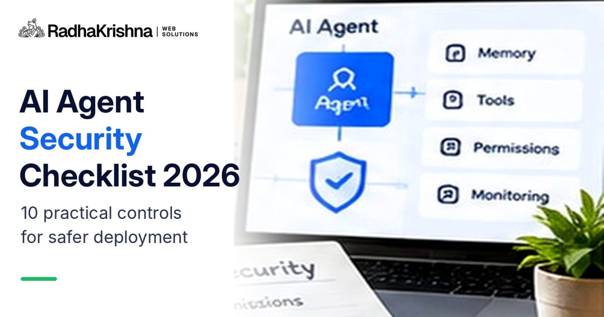 AI Agent Security in 2026: A Practical Checklist for Safe Deployment – RadhaKrishna Web Solutions branded article cover