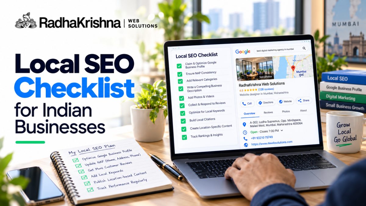 Local SEO Checklist for Indian Businesses - RadhaKrishna Web Solutions article cover