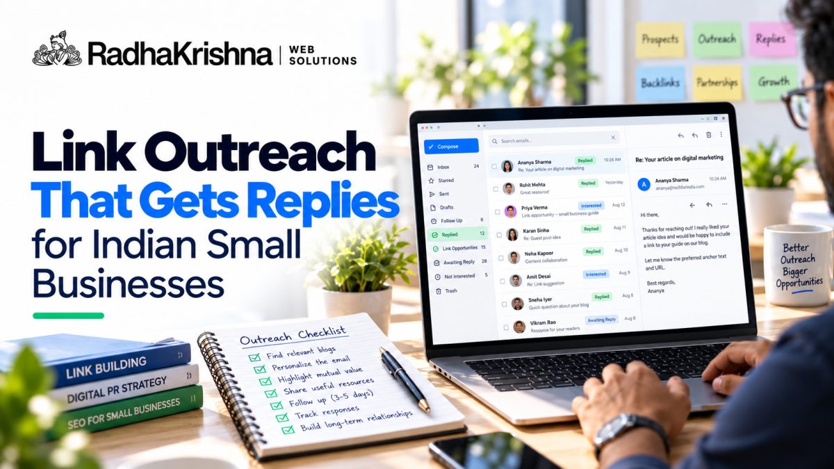 Link Outreach That Gets Replies for Indian Small Businesses - RadhaKrishna Web Solutions article cover